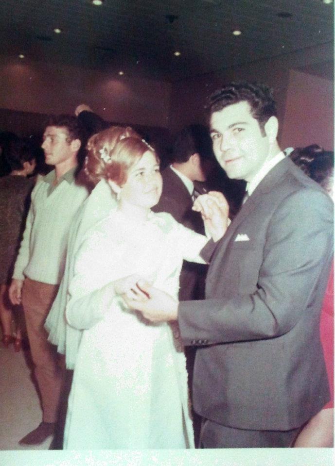  איציק וחנה בחתונתם 1969