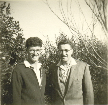 Eliezer and son Ezra Ebner Raanana 1960