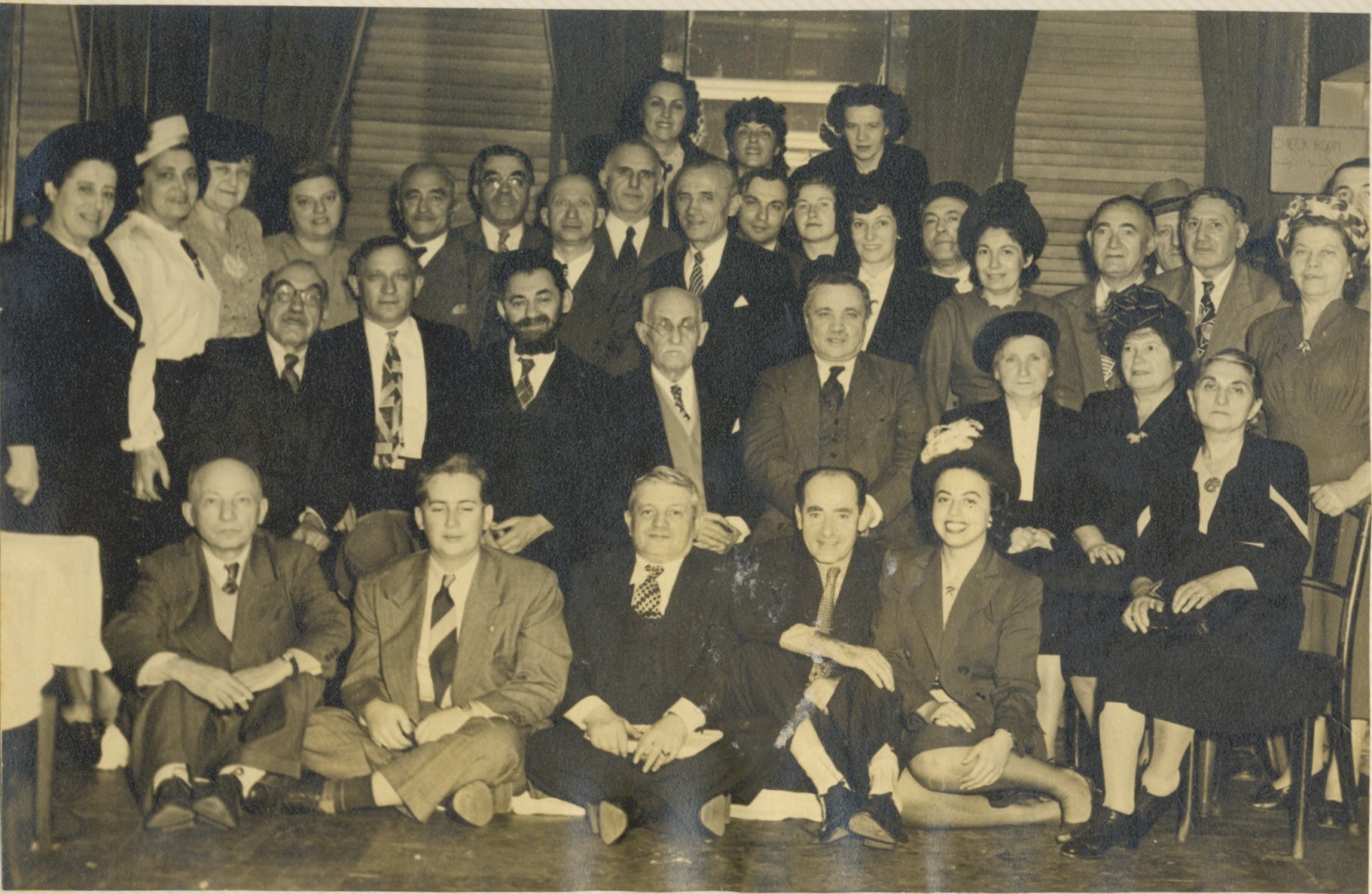 Eliezer Litman Sarah Rachel Applebaum and Libby Ebner with Achuza members in New York ca. 1946