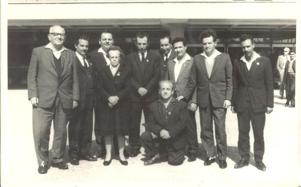 בנימין גולדברג כחבר במפלגת פועלי ארץ ישראל סניף רעננה 1960
