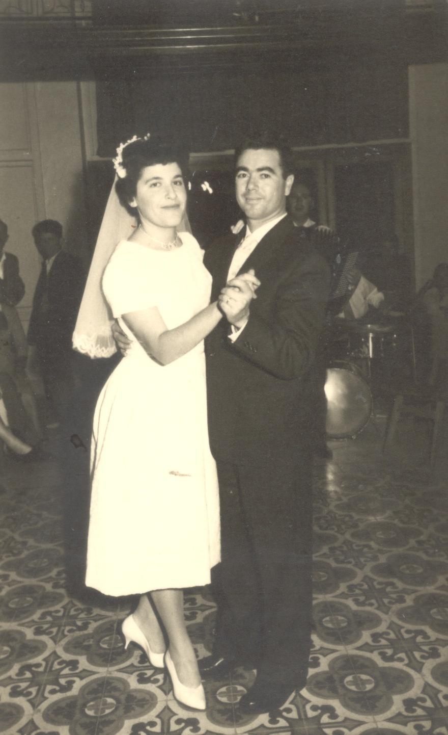 יוכי ושלמה שגב בחתנותם 1959
