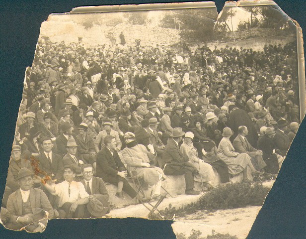 חנוכת אבן הפינה לאוניברסיטה העברית בהר הצופים 1925